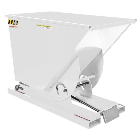 Vestil Medium Duty Self-Dump Hopper .75 Cubic Yard 4000 lb White D-75-MD-WHT